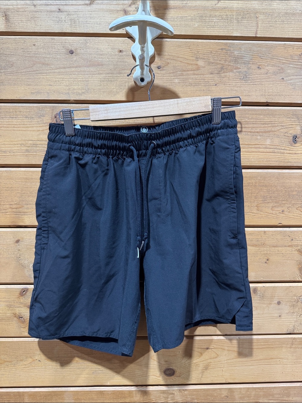 Volcom Black Athletic Drawstring Shorts